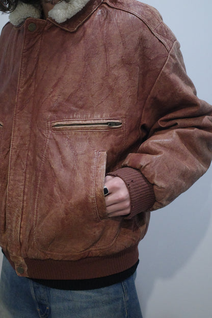 1985 A/W C.P. COMPANY LEATHER FLIGHT JACKET