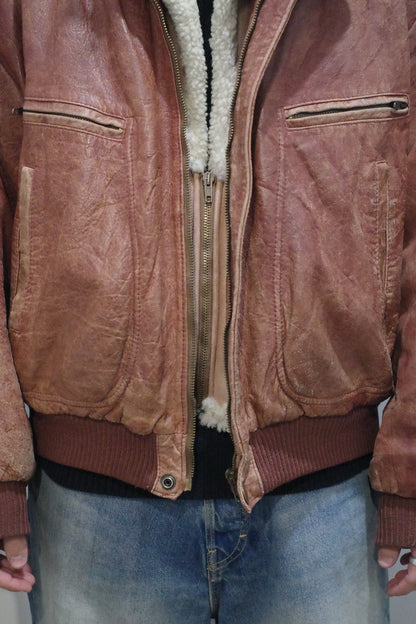 1985 A/W C.P. COMPANY LEATHER FLIGHT JACKET