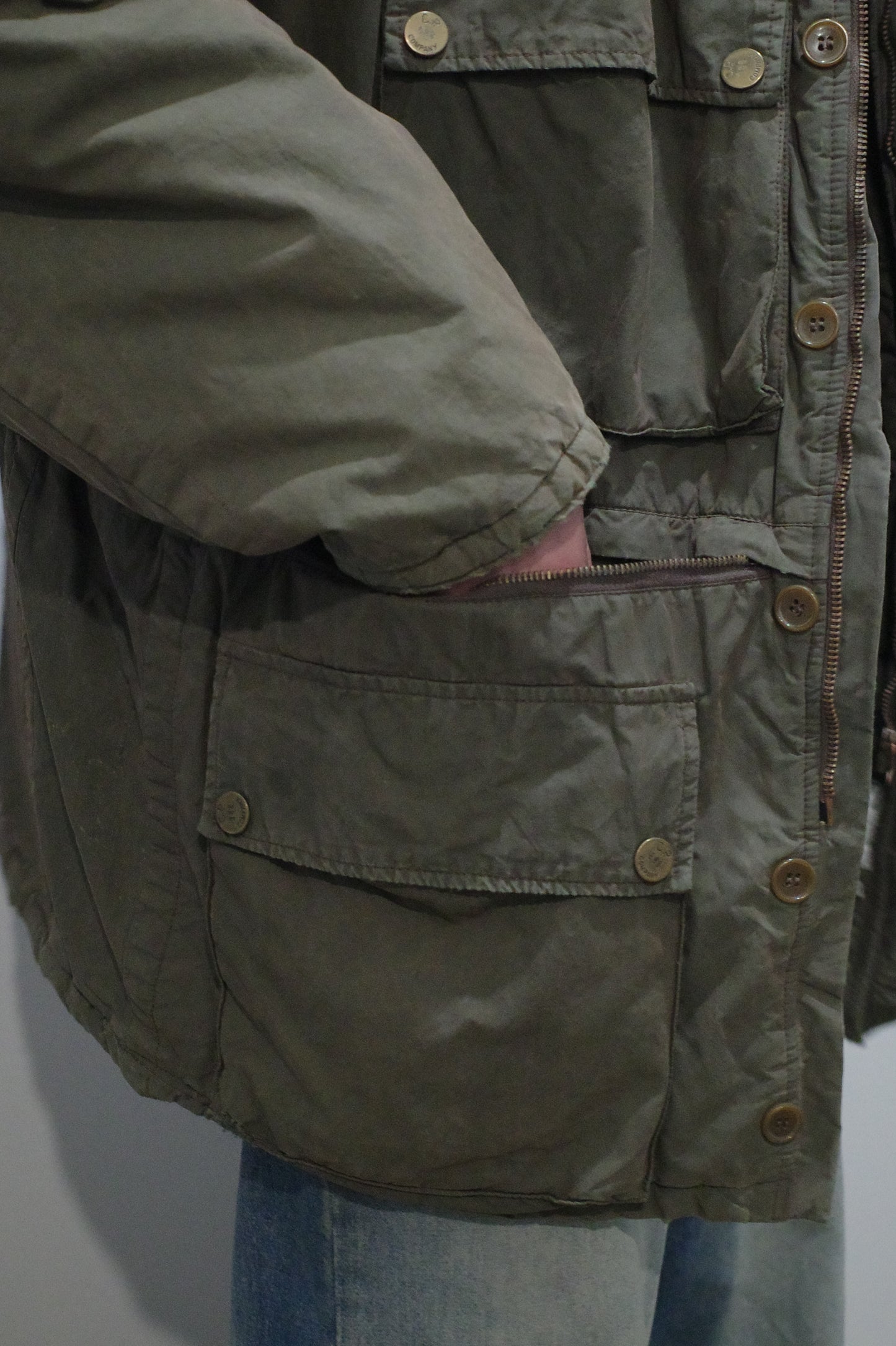 1980’S C.P. COMPANY GARMENT DYED MULTI POCKET QUILTED JACKET