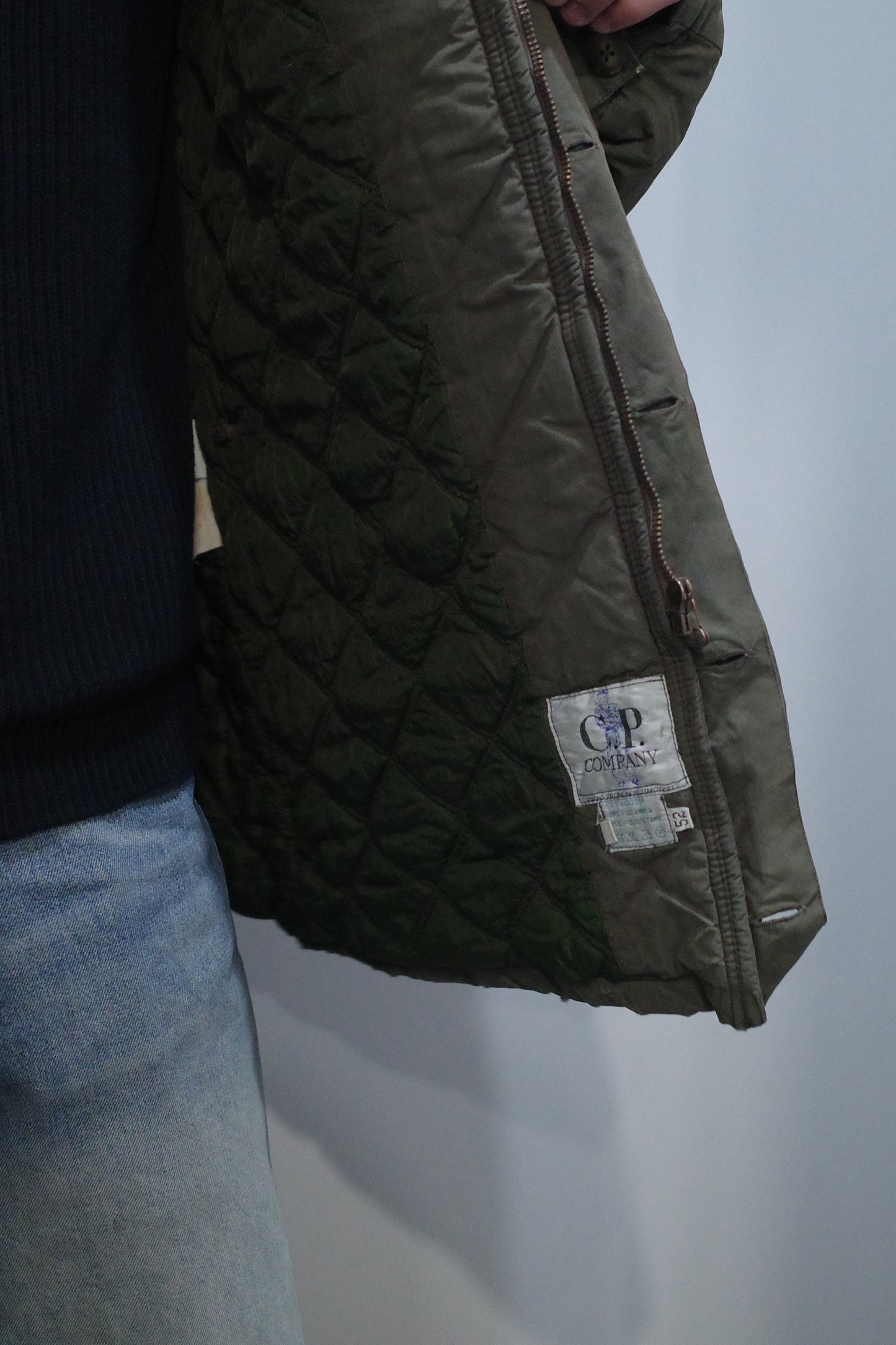 1980’S C.P. COMPANY GARMENT DYED MULTI POCKET QUILTED JACKET