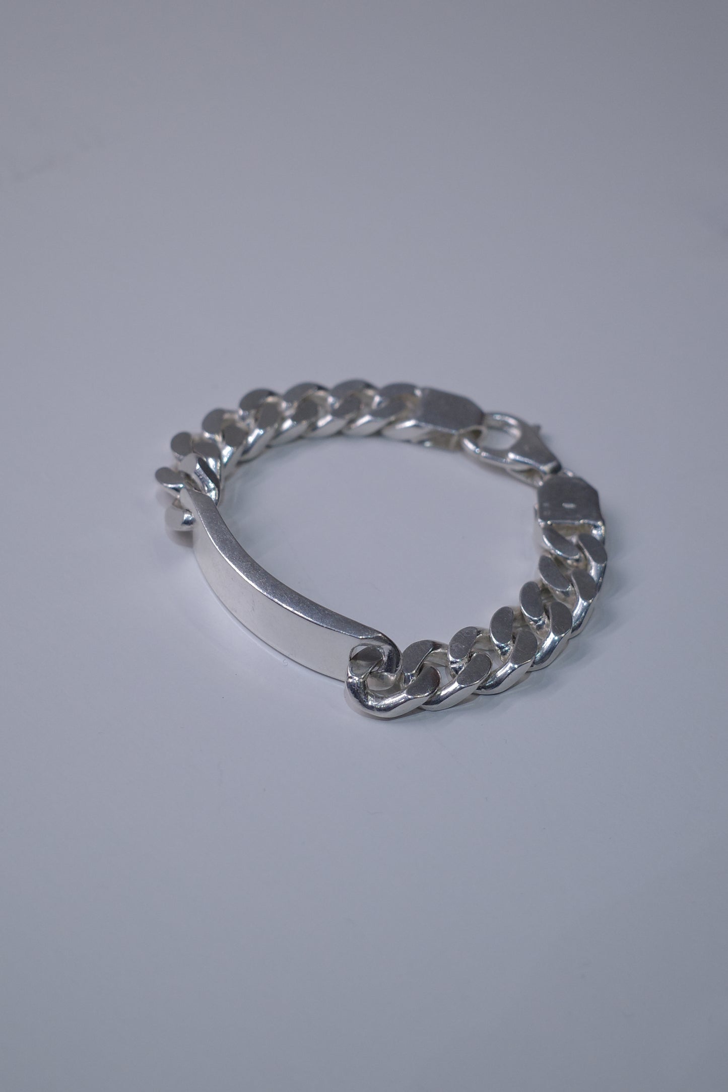 ITALY VINTAGE HEAVY SILVER ID BRACELET