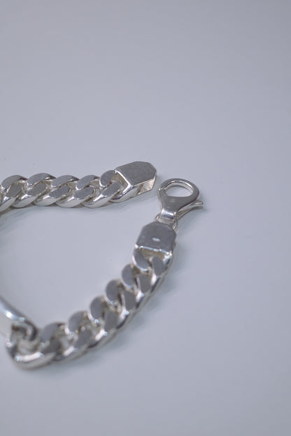 ITALY VINTAGE HEAVY SILVER ID BRACELET