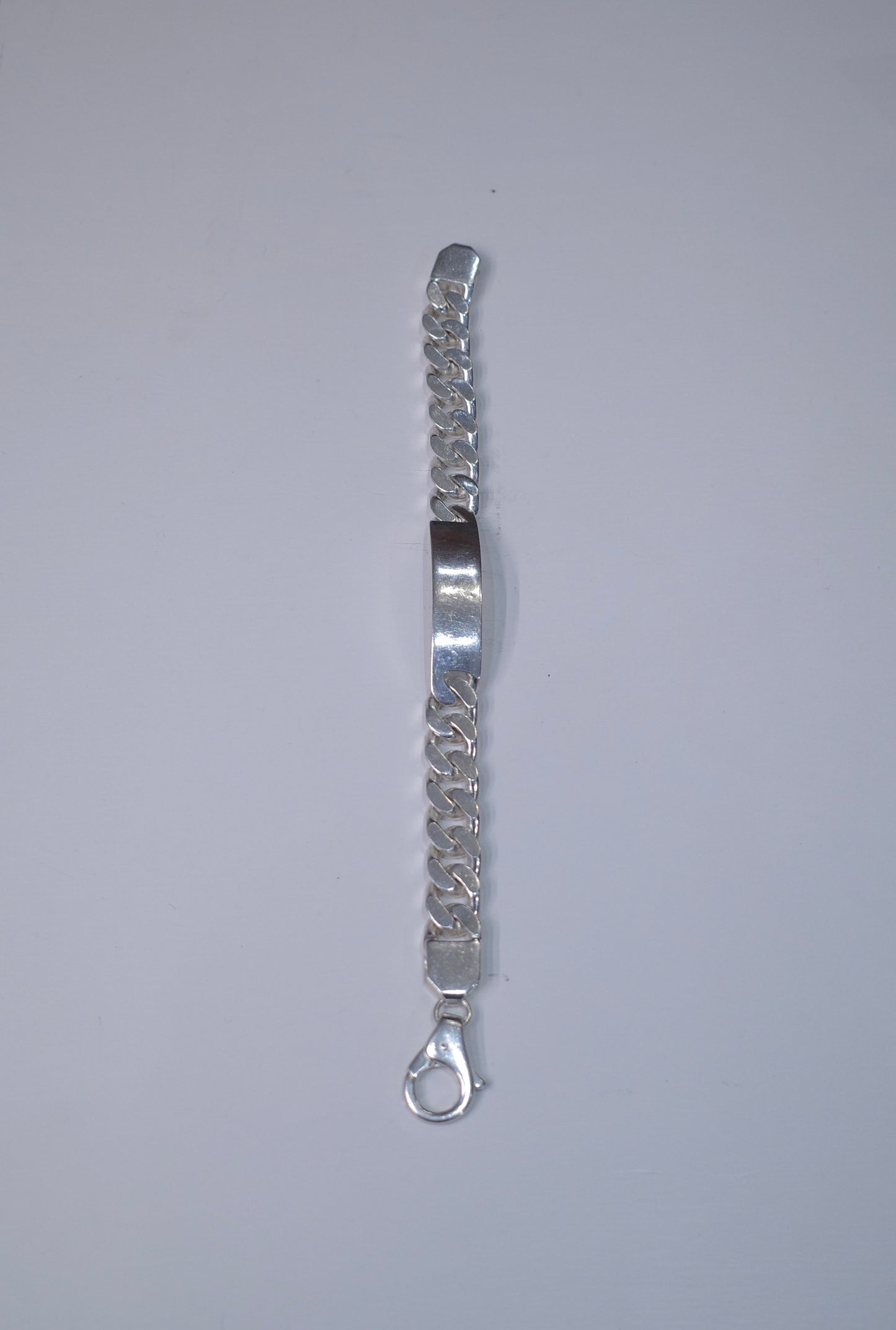 ITALY VINTAGE HEAVY SILVER ID BRACELET