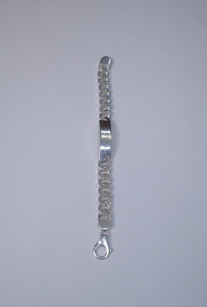 ITALY VINTAGE HEAVY SILVER ID BRACELET