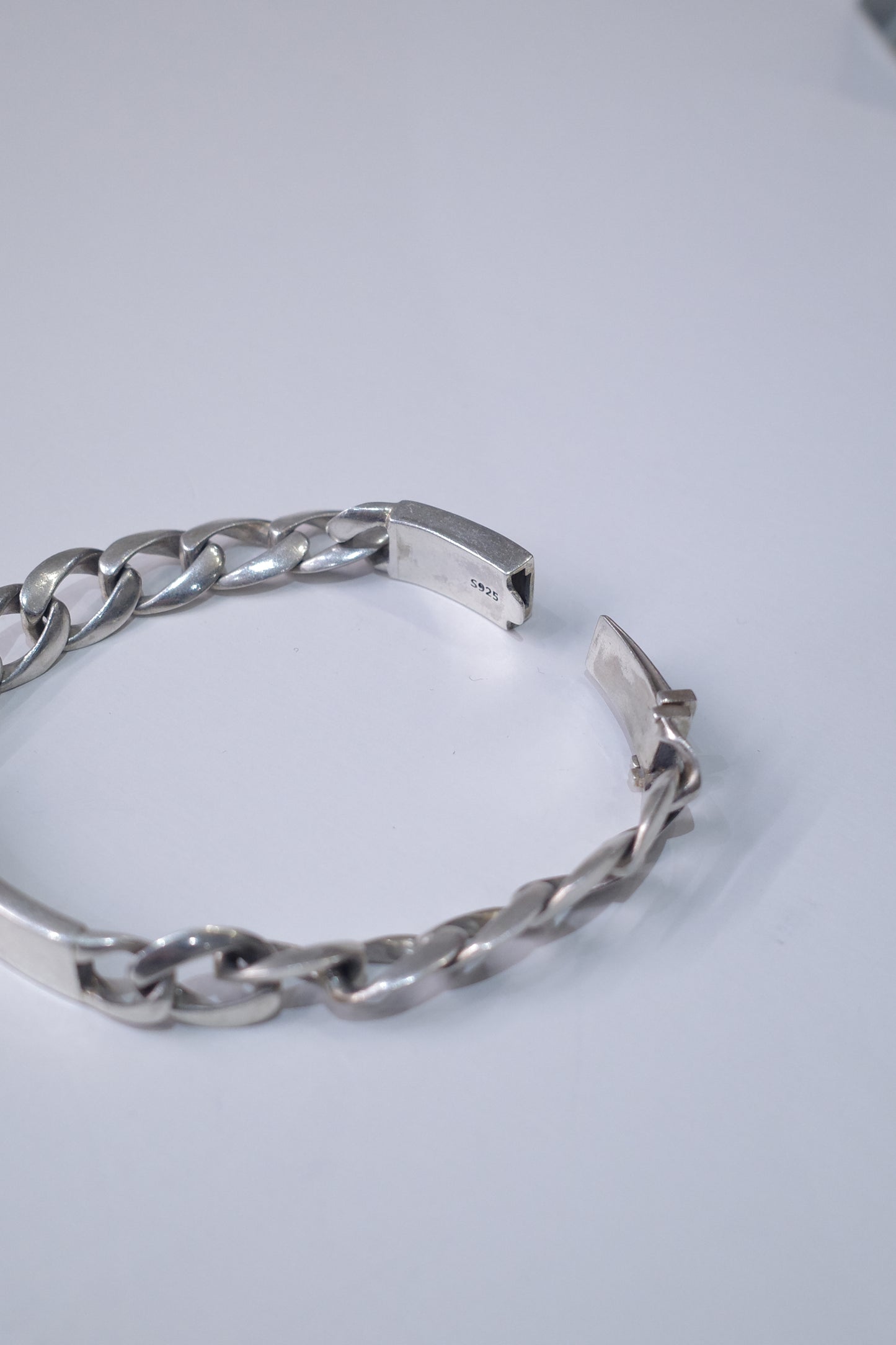 ITALY VINTAGE HEAVY SILVER ID BRACELET