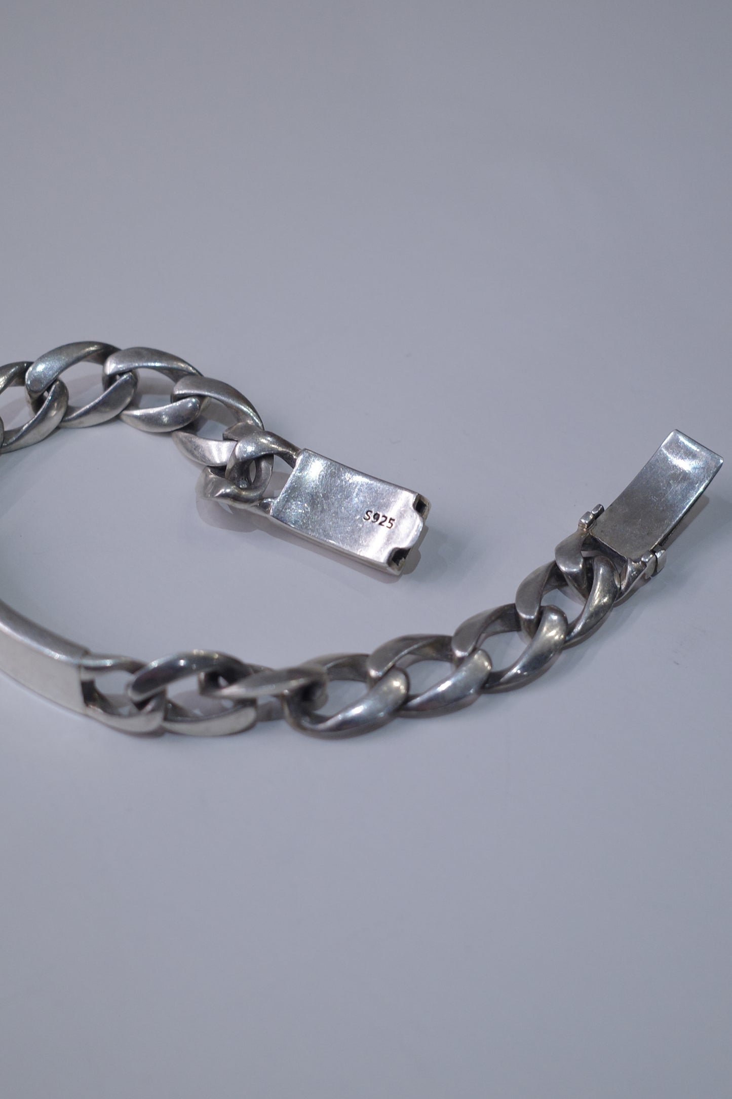 ITALY VINTAGE HEAVY SILVER ID BRACELET