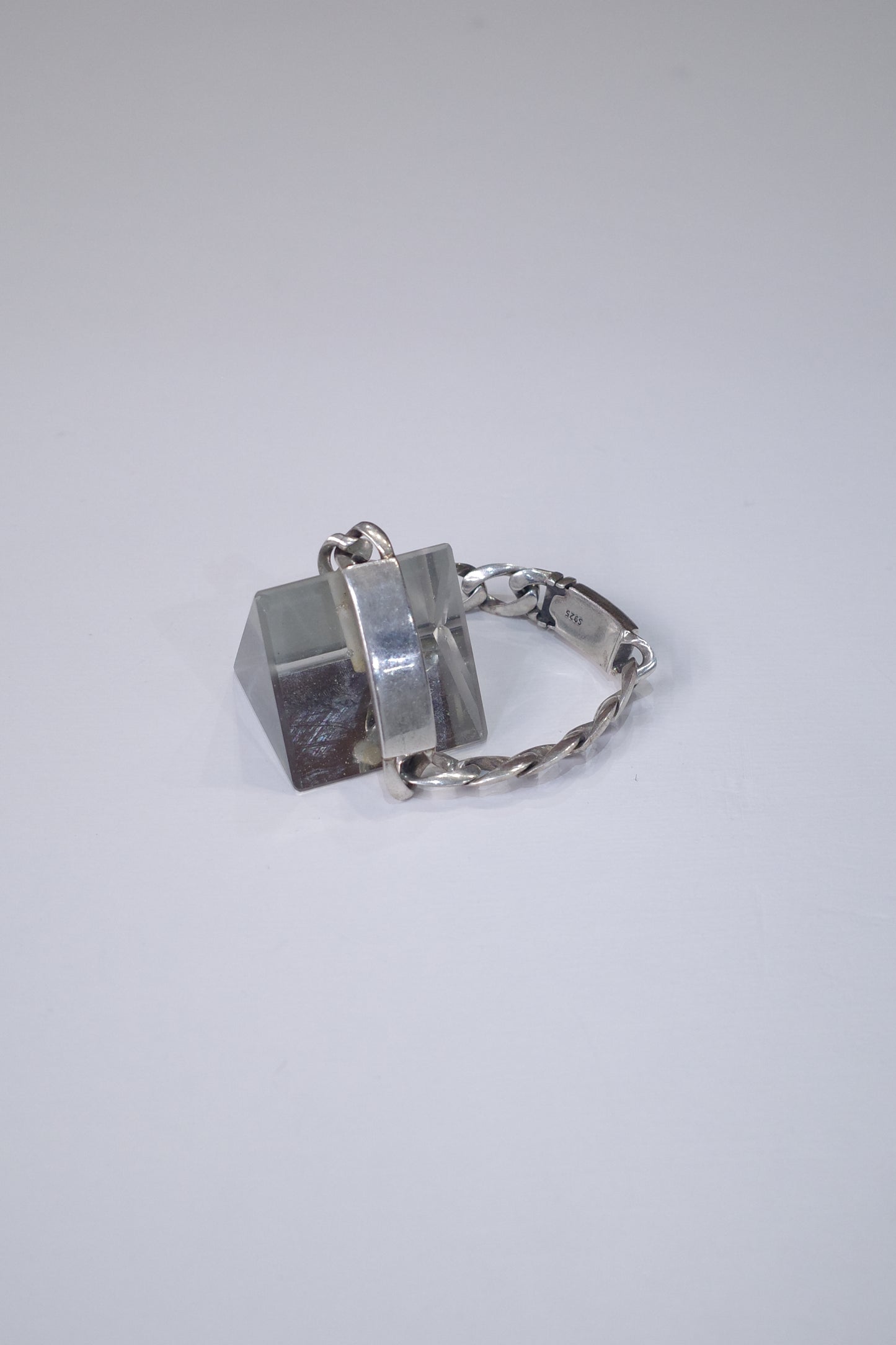 ITALY VINTAGE HEAVY SILVER ID BRACELET