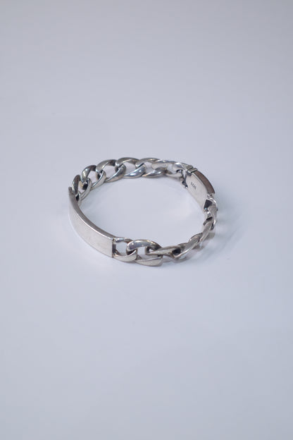 ITALY VINTAGE HEAVY SILVER ID BRACELET