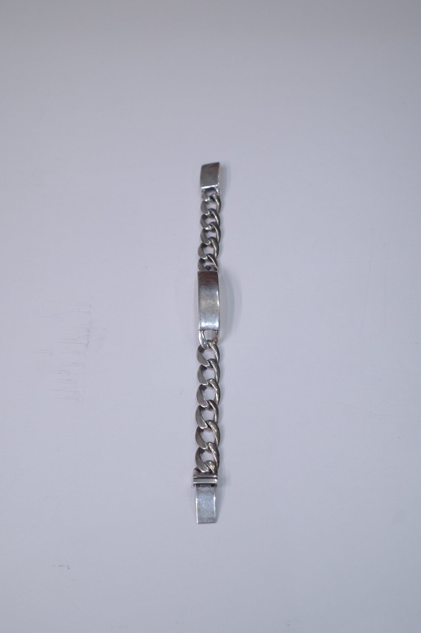 ITALY VINTAGE HEAVY SILVER ID BRACELET