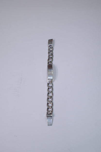 ITALY VINTAGE HEAVY SILVER ID BRACELET