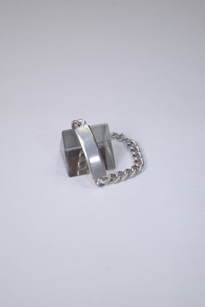 ITALY VINTAGE HEAVY SILVER ID BRACELET