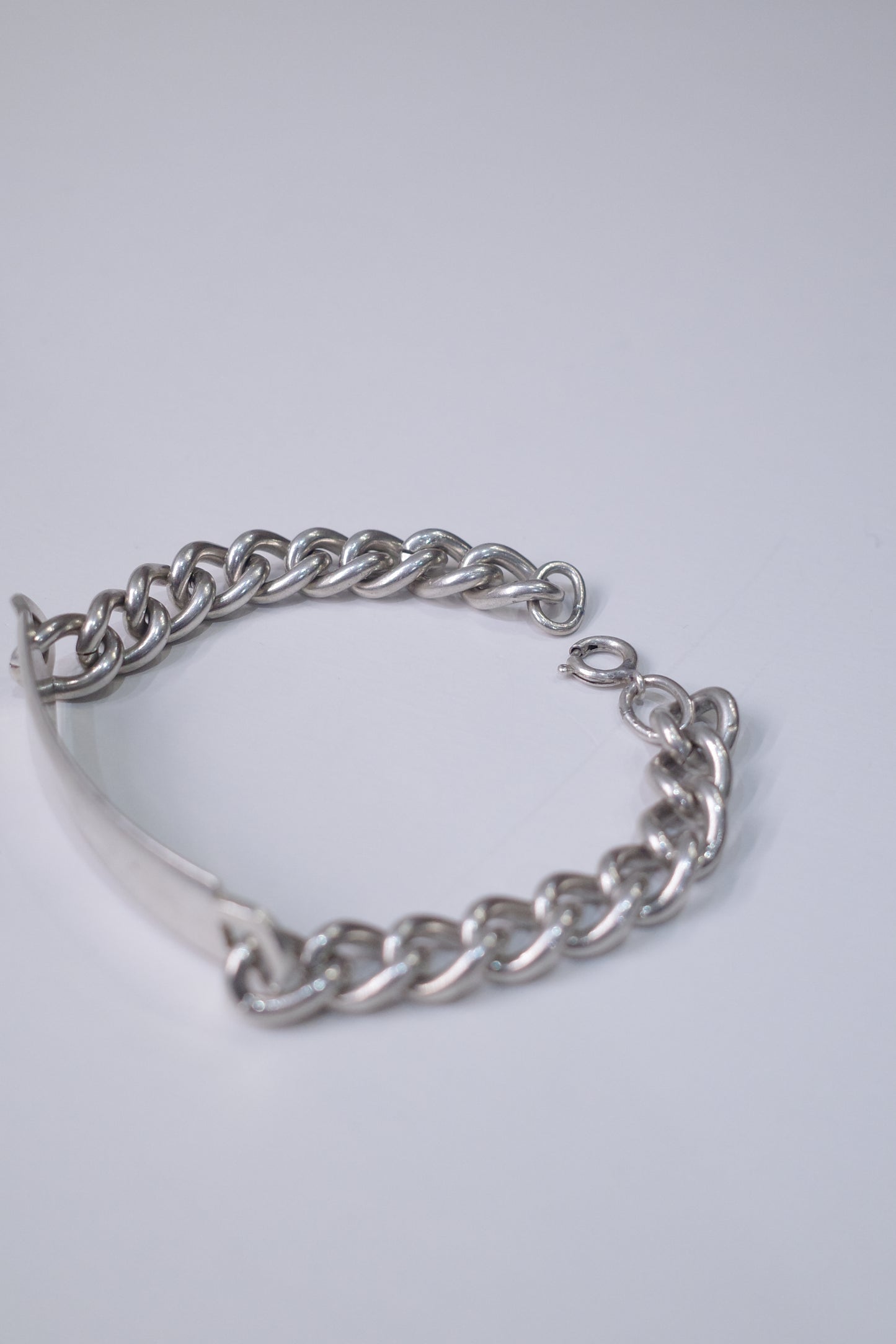 ITALY VINTAGE HEAVY SILVER ID BRACELET