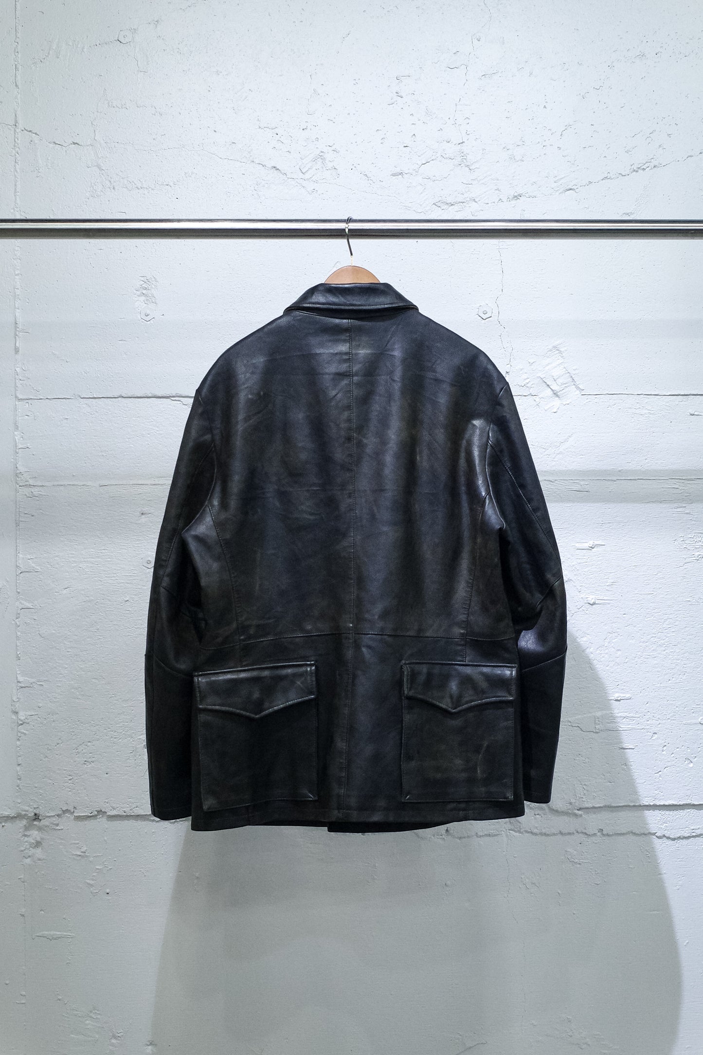 1990'S ARMANI JEANS M-59 TYPE PVC LEATHER JACKET