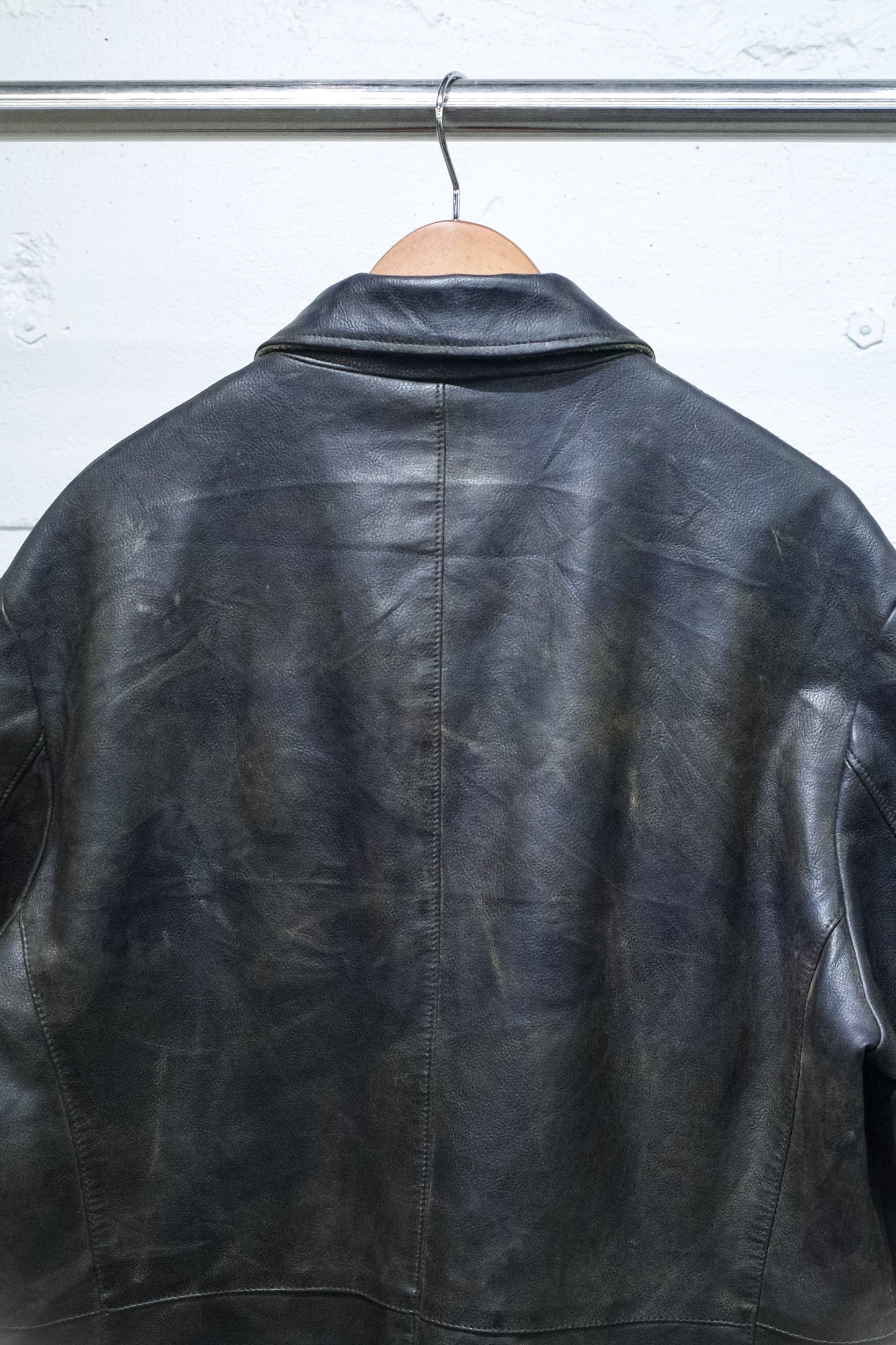 1990'S ARMANI JEANS M-59 TYPE PVC LEATHER JACKET