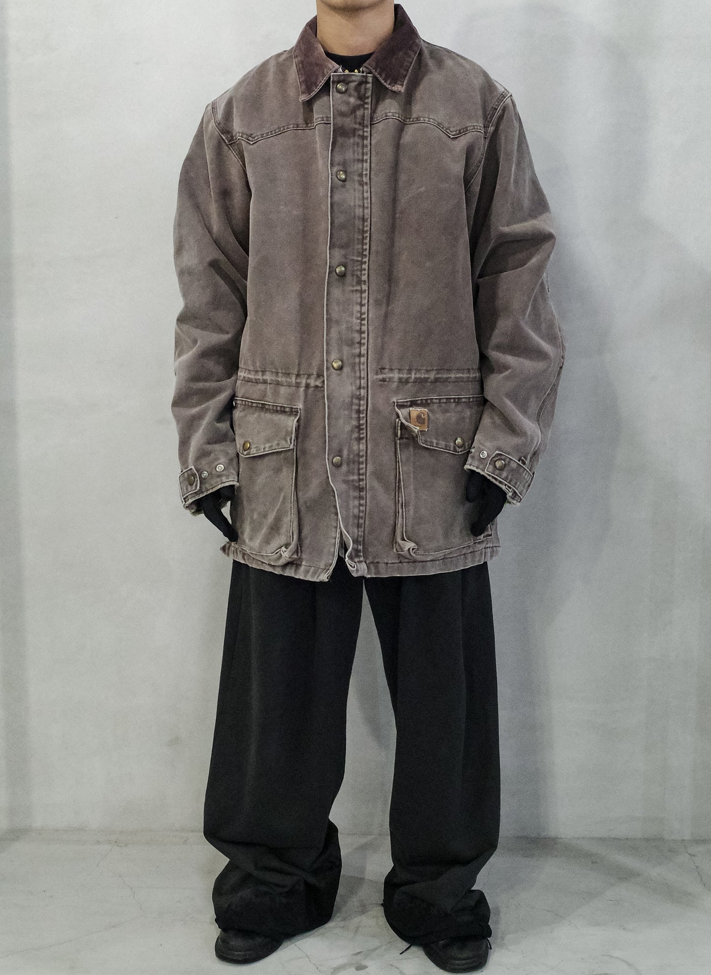 1990`S CARHARTT WESTERN YOKE MIDDLE JACKET