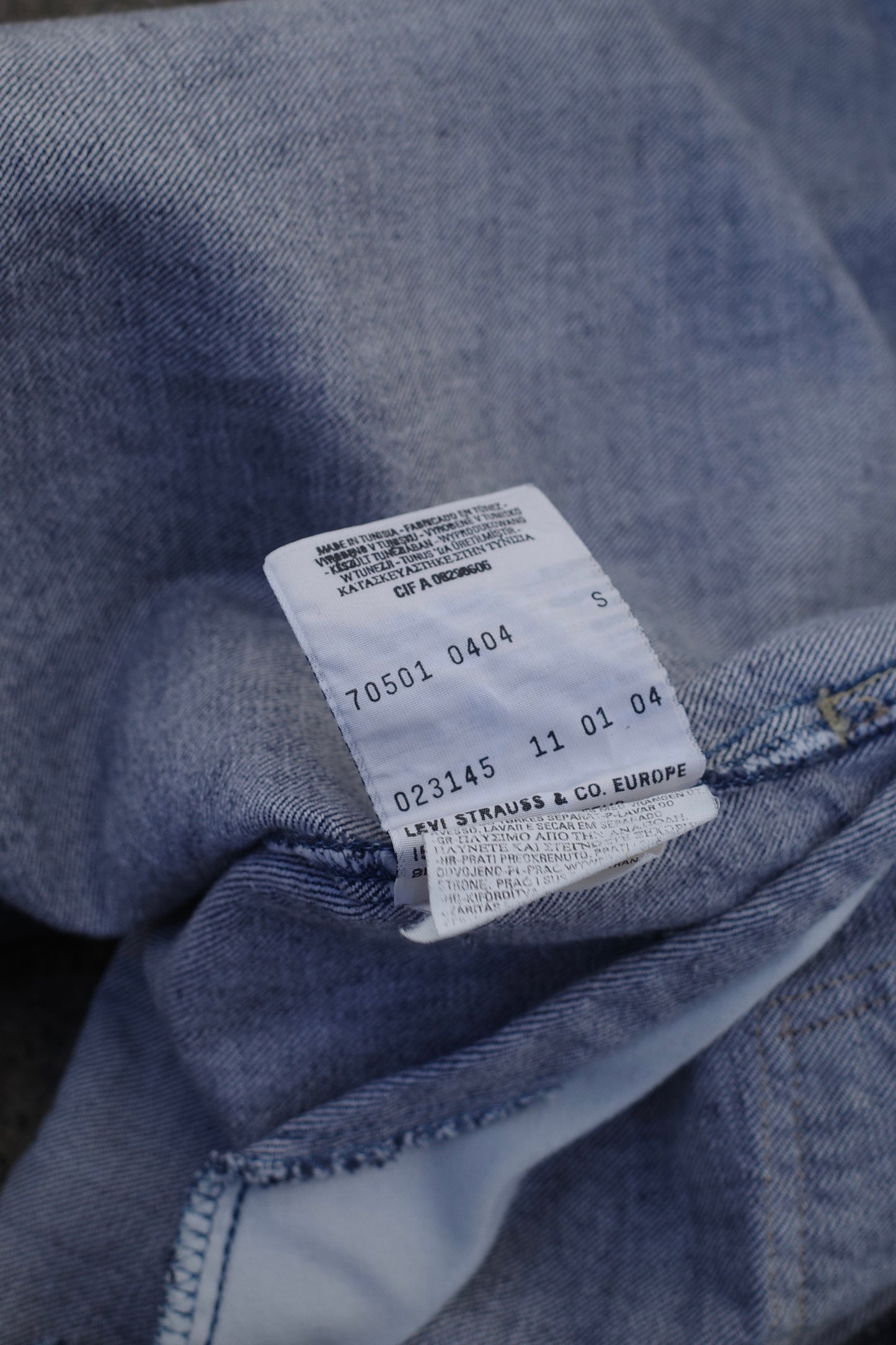 EURO LEVI'S "70501" '1ST TYPE' DENIM JACKET "S"SIZE