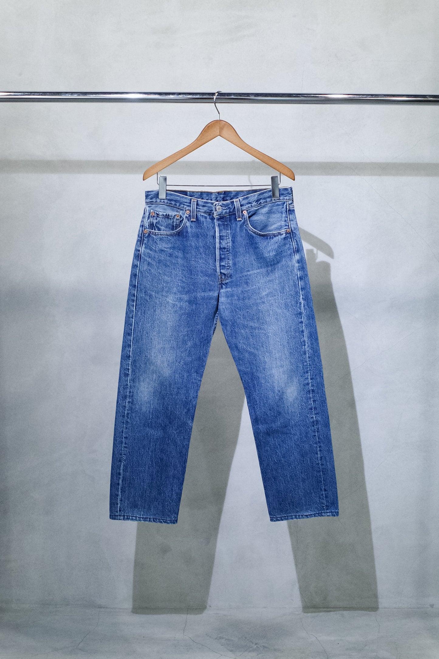 LEVI'S 501 INDIGO DENIM PANTS "MADE IN USA" 表記 W33 / L30 実寸 W33 / L27 -5