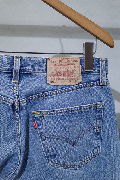 LEVI'S 501 INDIGO DENIM PANTS "MADE IN POLAND" 表記 W33 / L30 実寸 W33 / L28 -6