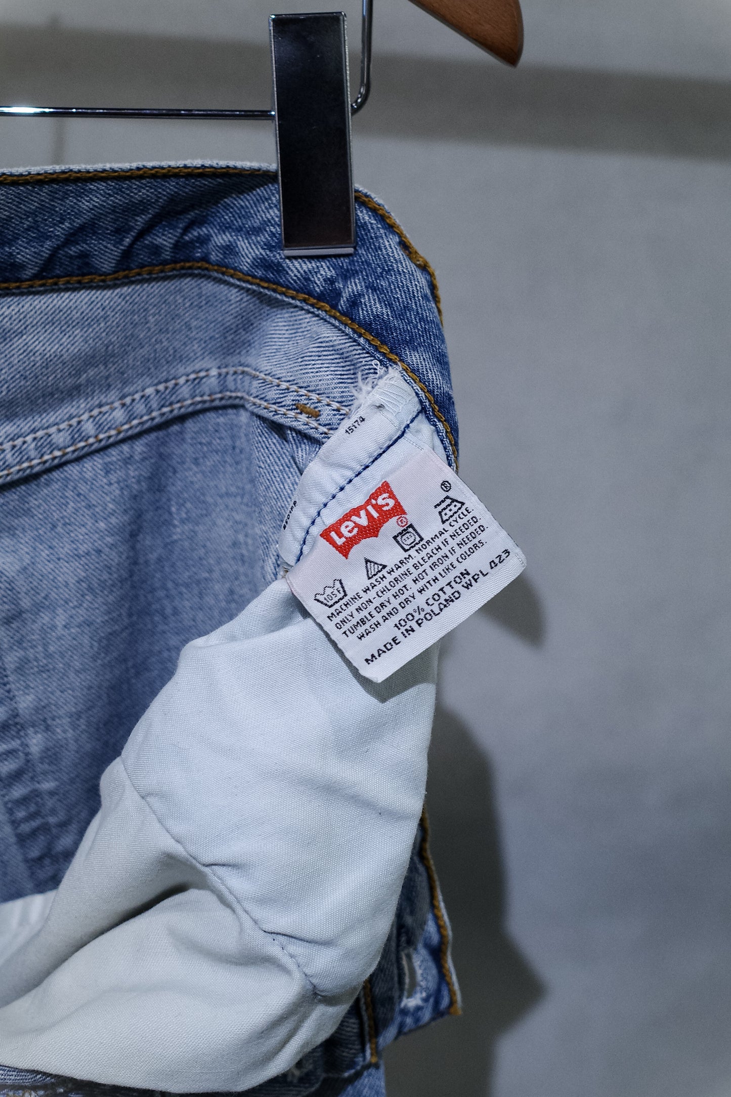 LEVI'S 501 INDIGO DENIM PANTS "MADE IN POLAND" 表記 W33 / L30 実寸 W33 / L28 -6