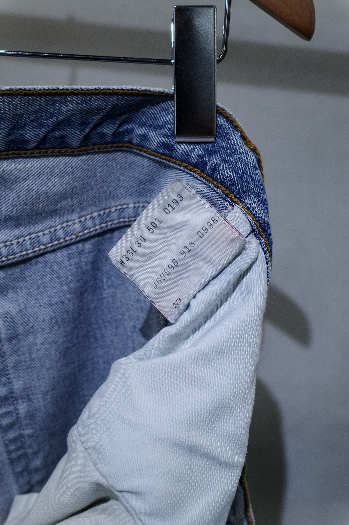 LEVI'S 501 INDIGO DENIM PANTS "MADE IN POLAND" 表記 W33 / L30 実寸 W33 / L28 -6