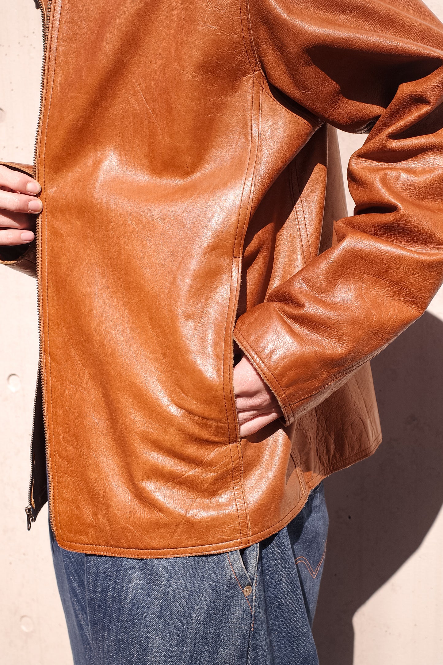 1990'S OLD GAP LEATHER JACKET