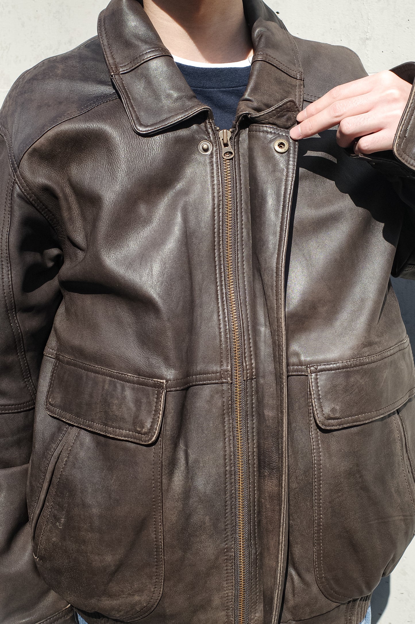 OLD LAKELAND A-2 TYPE LEATHER JACKET