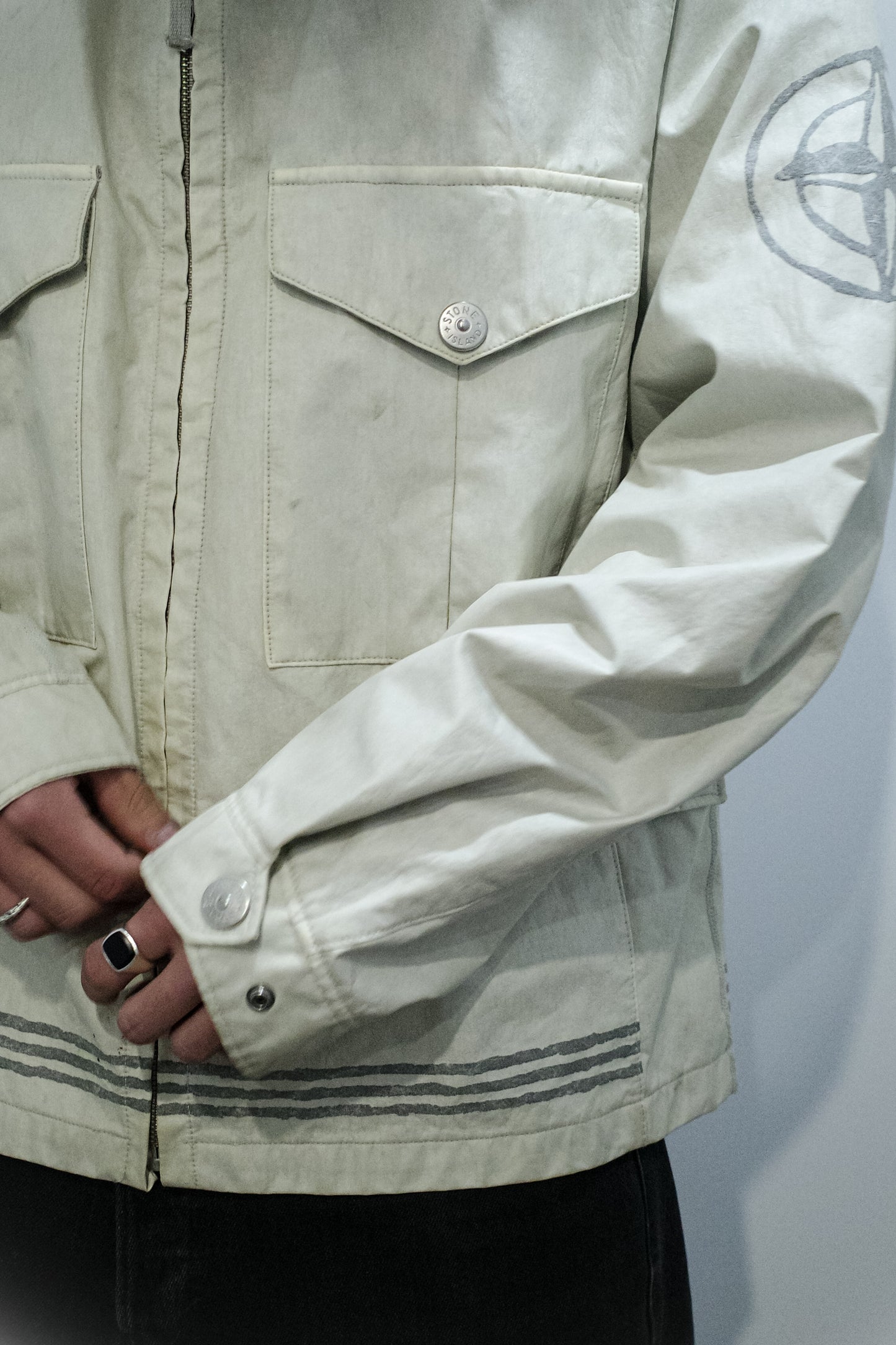 2002S/S STONE ISLAND LAMINATED WEDDING JACKET