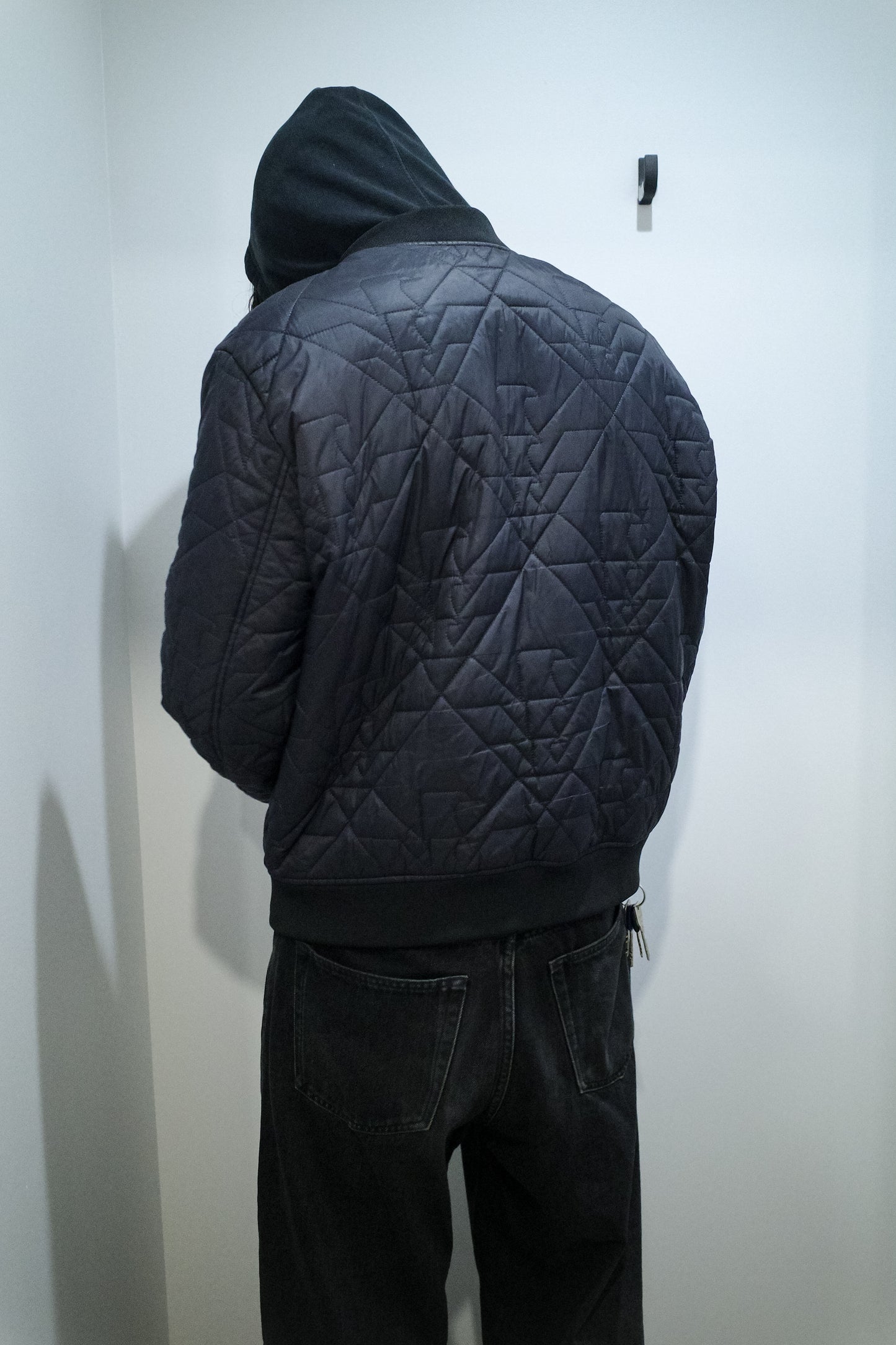 2000`S EMPORIO ARMANI SITITCHED REVERSIBLE BOMBER JACKET