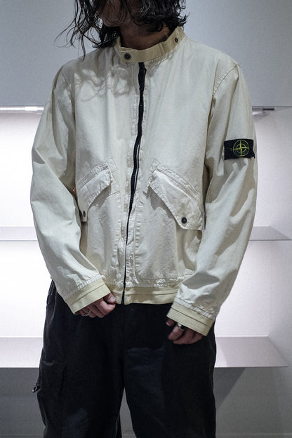 2006`S STONE ISLAND OFF WHITE THICK COTTON JACKET