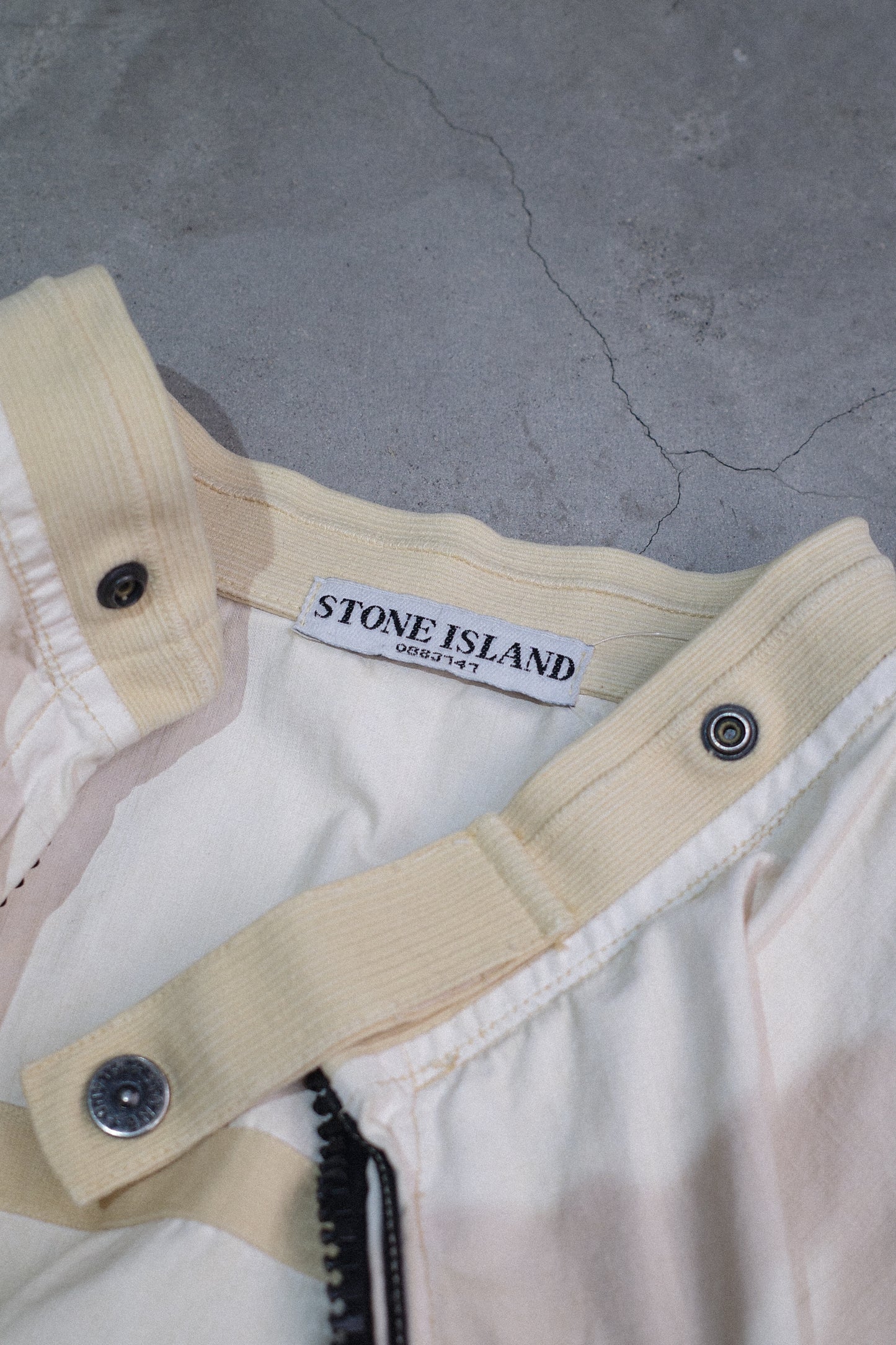 2006`S STONE ISLAND OFF WHITE THICK COTTON JACKET