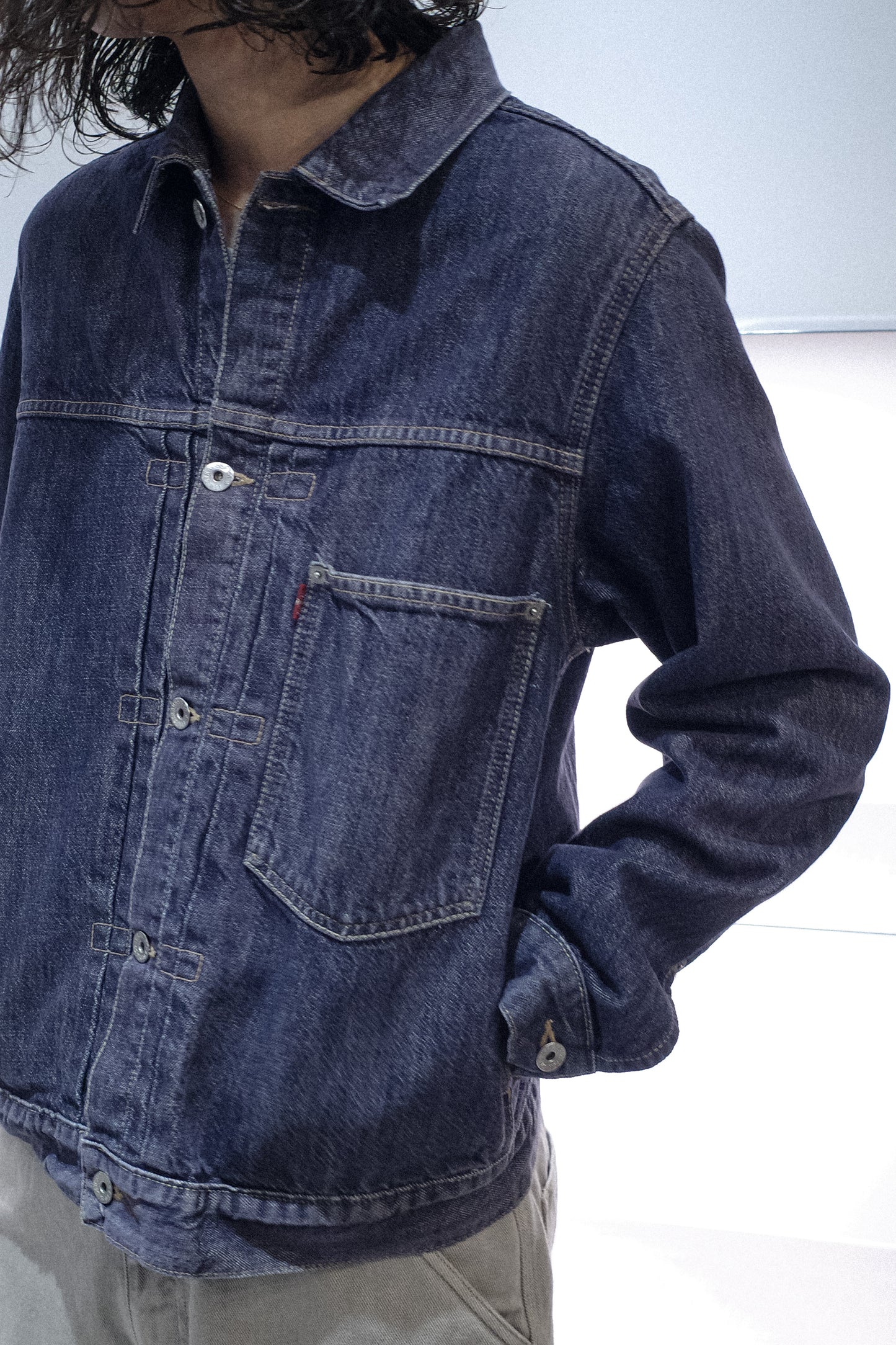 EURO LEVI`S "70501" `1ST TYPE` DENIM JACKET  "S"SIZE -2