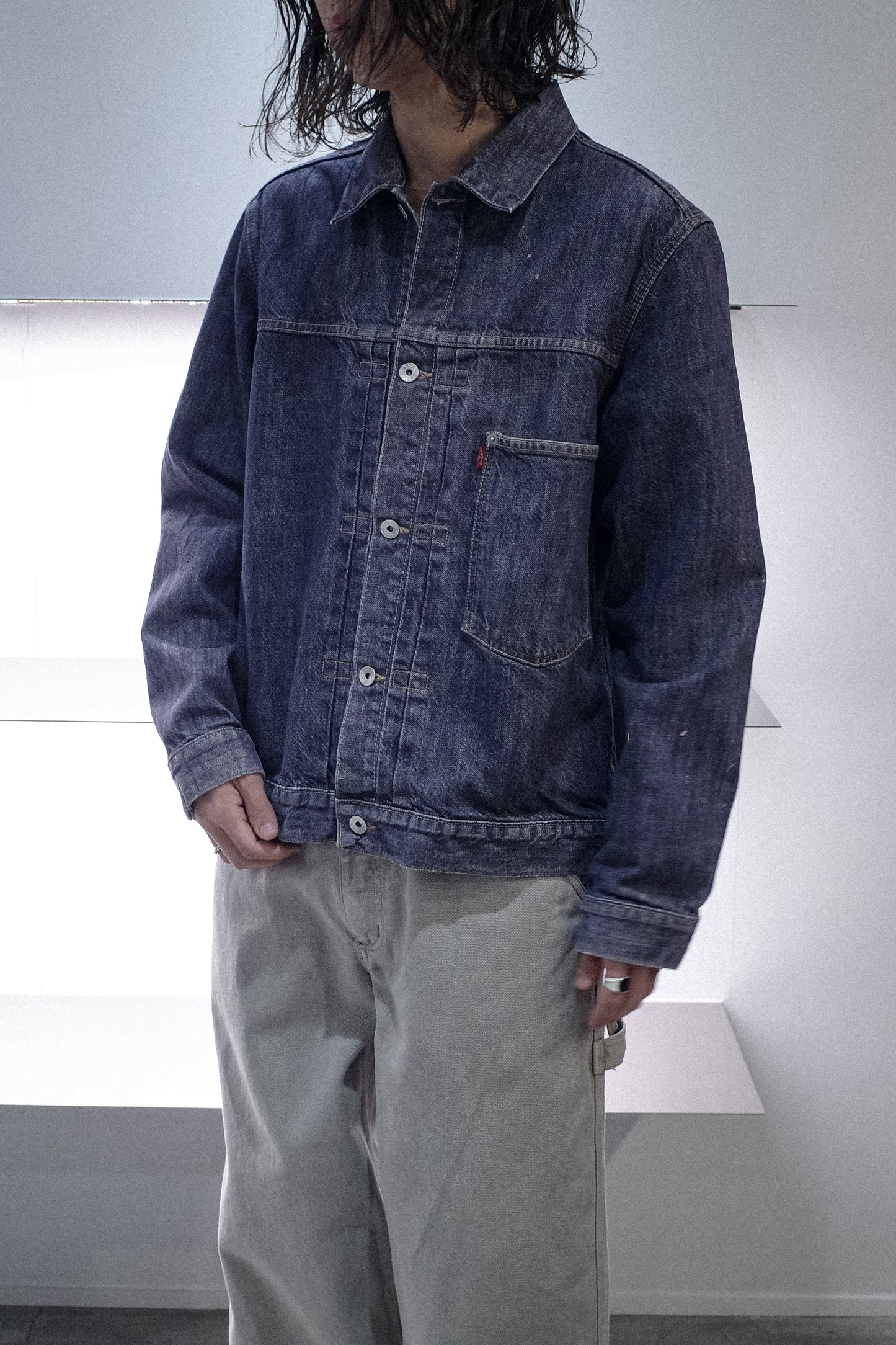 EURO LEVI`S "70501" `1ST TYPE` DENIM JACKET  "M"SIZE -4