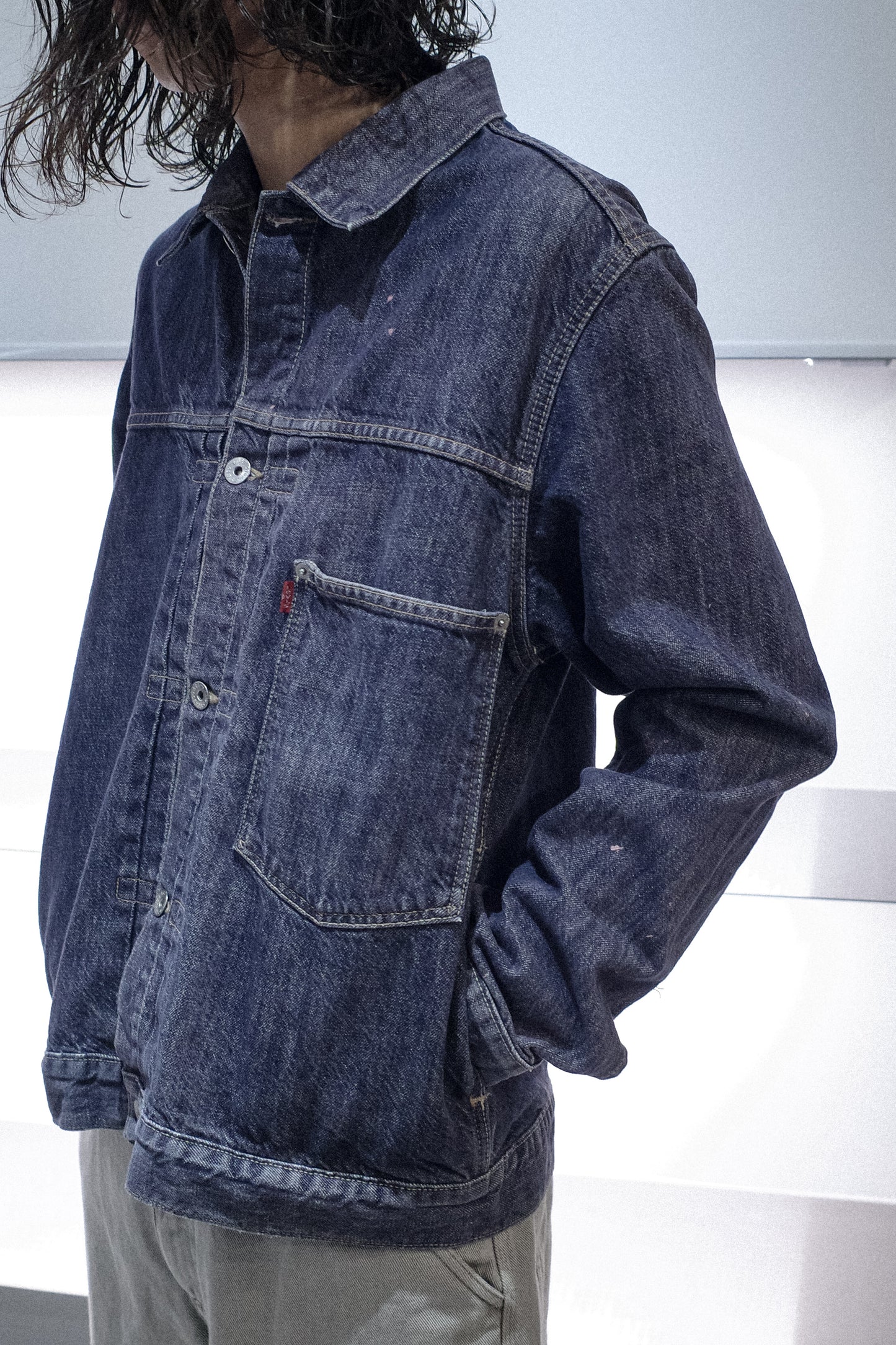 EURO LEVI`S "70501" `1ST TYPE` DENIM JACKET  "M"SIZE -4