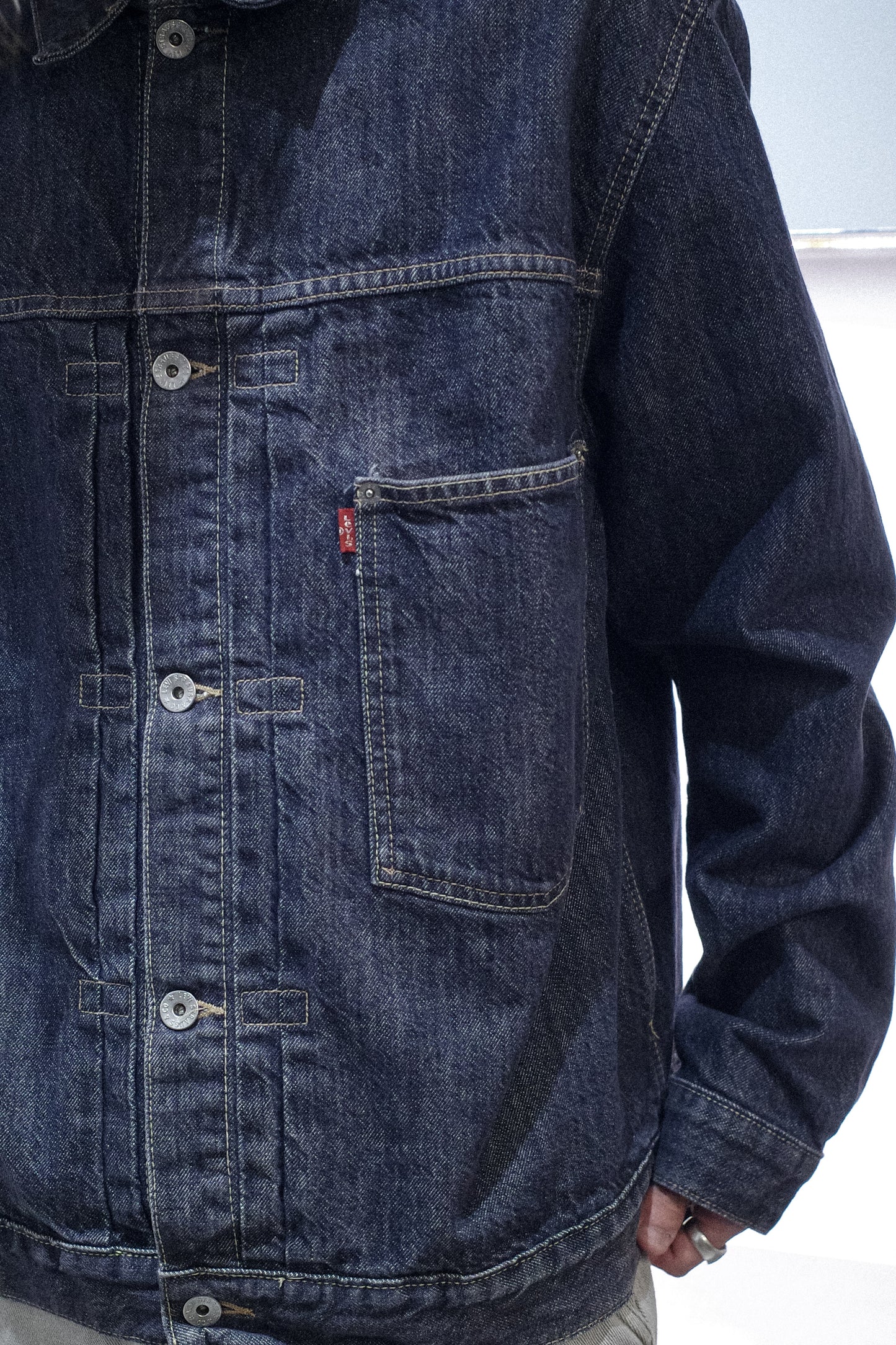 EURO LEVI`S "70501" `1ST TYPE` DENIM JACKET  "L"SIZE -5