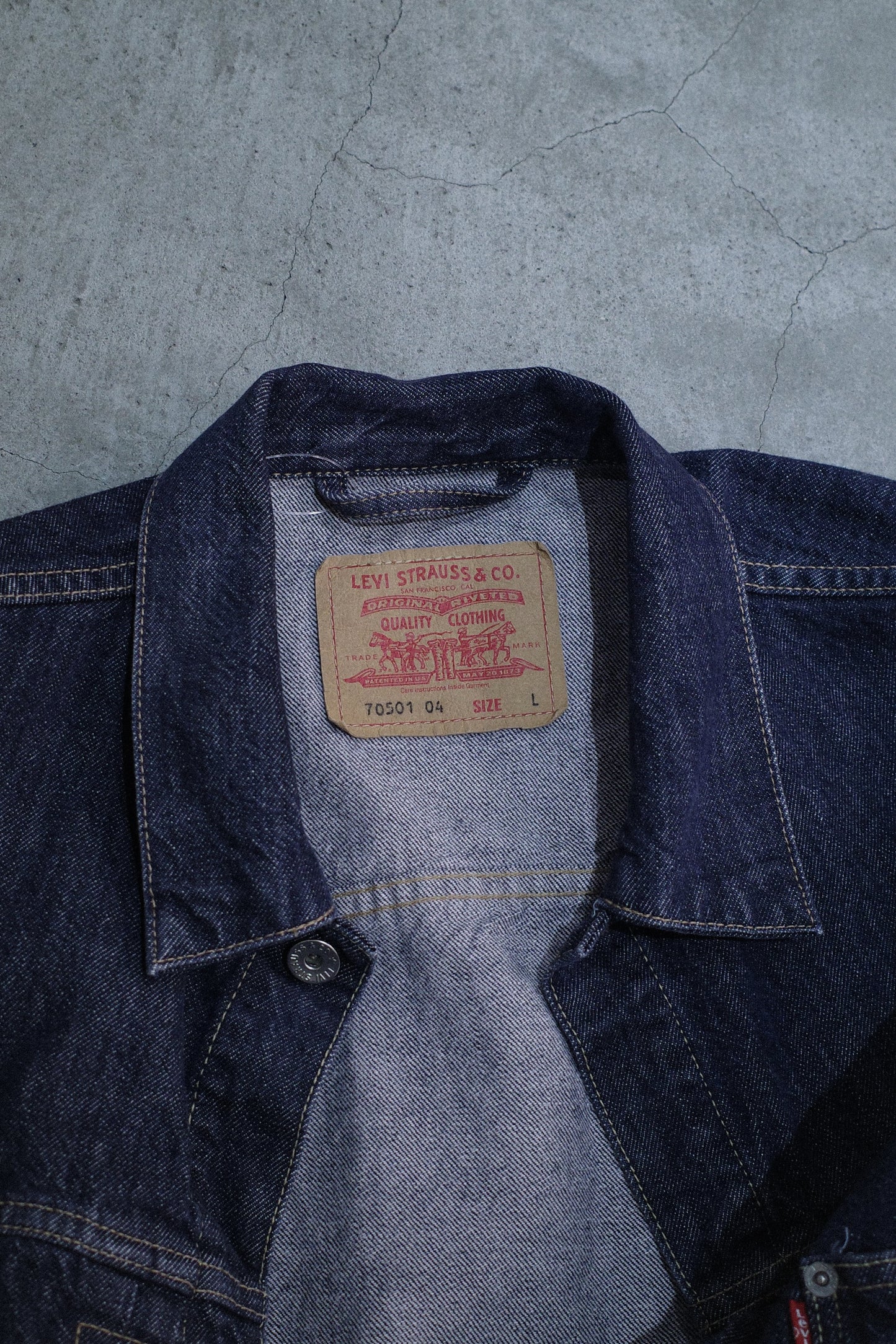 EURO LEVI`S "70501" `1ST TYPE` DENIM JACKET  "L"SIZE -6